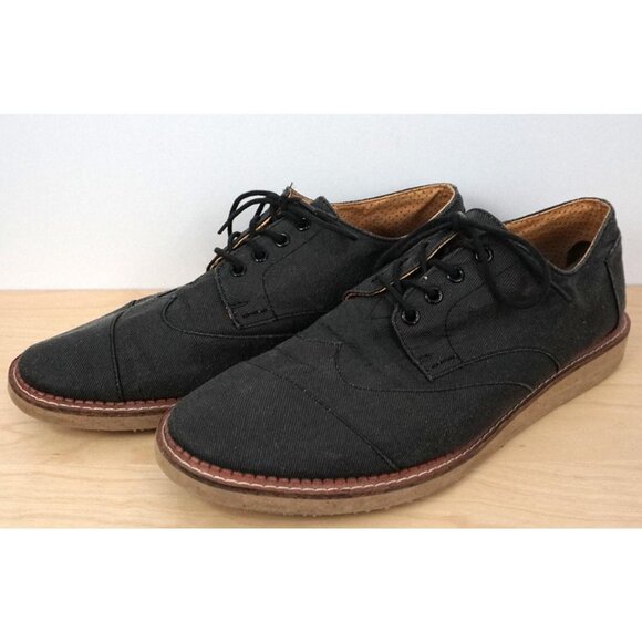 Toms Mens Brogue Gray Lace Up Oxford Wingtip Denim Casual Shoes Size 13 M main image 8